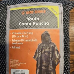 Game Winner Youth Camo Rain Poncho